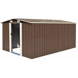 vidaXL Vrtna lopa 257x392x181 cm kovinska rjava Cene