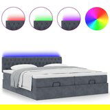 vidaXL Okvir kreveta s madracima tamnosivi 160x200cm baršunasti | shoptok.hr