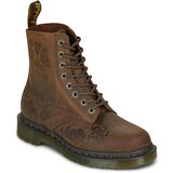 Dr. Martens Polškornji 1460 PASCAL EMBOSS FLORAL DARK BROWN CRAZY HORSE Kostanjeva Cene