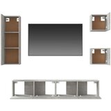  5-dijelni set TV ormarića siva betona konstruirano drvo | shoptok.hr