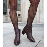 Gemre Brown ankle boots with a low block heel Aniceto | Shoptok.si