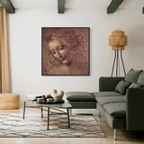  Slika - Leonardo da Vinci – Head of a Young Woman (Leda) 60x60 U crnom drvenom okviru | shoptok.hr