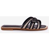 Boto Womens Flat Sandals With Intertwining Straps Black Acimine | Shoptok.si