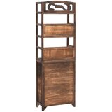  Vitrina tamnosmeđa 46 x 24 x 140 cm od masivnog drva paulovnije | Eponuda.com