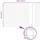 vidaXL Euro ograja z 10 U stebrički Siva 1,5x10 m Jeklo | Shoptok.si