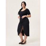 Sinsay Midi suknja s nabiranjem i prorezom Plus Size | shoptok.hr