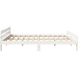  Okvir kreveta bez madraca bijeli 200x200 cm od masivne borovine | shoptok.hr