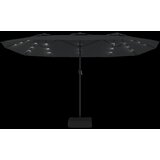  Dvostruki vrtni suncobran s LED svjetlima antracit 449 x 265 cm | shoptok.hr