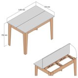 Hanah home kuhinjski sto kiev 507 walnut