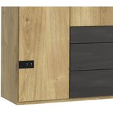 MID.YOU omara s klasičnimi vrati, barve grafita, barve hrasta | Shoptok.si