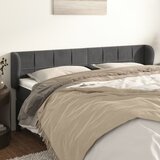  Uzglavlje s ušima tamnosivo 203x23x78/88 cm baršunasto | shoptok.hr