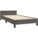  posteljni okvir z vzglavjem temno siv 100x200 cm žamet, (20735741) | Shoptok.si