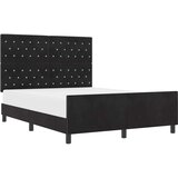  Krevet s opruga kutije s uzglavljem Crna 140 x 190 cm Baršun | shoptok.hr