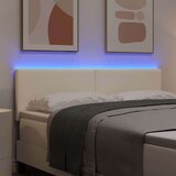 LED glava kreveta S LED lampica Krema 144 cm Poliester | shoptok.hr
