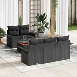  Sjedeća garnitura za vrt 6 kom. Crna poliratan 55 x 55 x 37 cm | shoptok.hr