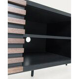 Kave Home Črna TV omarica v orehovem dekorju 162x58x45 cm Kesia – | Shoptok.si