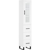 Maison Chic Visoka omara - Komoda - Predalnik bela 34,5x34x180 cm inženirski les, (21719127) | Shoptok.si