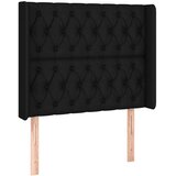  LED uzglavlje crno 93 x 16 x 118/128 cm od tkanine | shoptok.hr