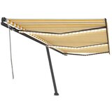  Tenda na ručno uvlačenje s LED svjetlima 600x350 cm žuto-bijela | shoptok.hr