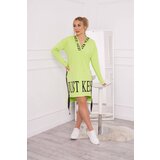Kesi Hooded dress with pistachio print Cijene