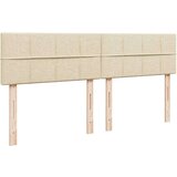 vidaXL Krevet s oprugama i madracem krem 200 x 200 cm od tkanine | shoptok.hr
