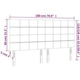  LED uzglavlje tamnosivo 180x5x118/128 cm od tkanine | shoptok.hr