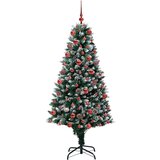 vidaXL Umestno božično drevo Zelena 180 cm PVC, jeklo in plastika | Shoptok.si
