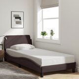 Furnova Posteljni okvir brez vzmetnice temno rjav 90x200 cm blago, (21941598) Cene