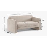Micadoni Bež baršunasti sofa 140 cm Abby – | shoptok.hr