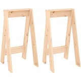 The Living Store Stolček 2 kosa 40x40x75 cm trdna borovina - Stolček, (21420299) | Shoptok.si