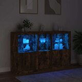  Komoda s LED svjetlima boja dimljenog hrasta 162x37x100 cm | shoptok.hr