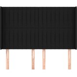  Uzglavlje s ušima crno 147x16x118/128 cm od tkanine | shoptok.hr