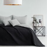 Restilo Črno/svetlo sivo prešito pregrinjalo iz mikrovlaken 240x260 cm Softa – | Shoptok.si