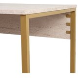 Hanah home Pisalna miza Simar (Trevertin/Zlata) | Shoptok.si