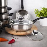 Altom design tava od nehrđajućeg čelika sa staklenim poklopcem Emilio 24 cm | shoptok.hr