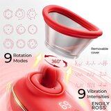 ENGILY ROSS Lizer Vacuum Pump Licking Stimulator with Vibrations Red | Shoptok.si