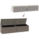  Vrtna kutija za pohranu siva 220x50x58 cm poli ratan | shoptok.hr