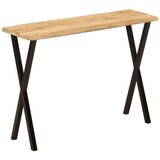  Konzolna mizica z naravnim robom 105x33x76 cm trden mangov les | Shoptok.si