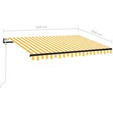  Automatska tenda sa senzorom LED 350x250 cm žuto-bijela | shoptok.hr