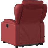 vidaXL Masažni naslonjač na podizanje od umjetne kože crvena boja vina | shoptok.hr