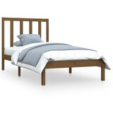 The Living Store Posteljni okvir medeno rjav iz trdne borovine 100x200 cm - Posteljni Okvir, (21529221) | Shoptok.si