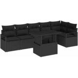 vidaXL set vrtnih kauča sa jastučićima crni poly ratan, kauč za 2 osobe sa jastučićima crni poly ratan | shoptok.hr