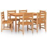 The Living Store Vrtna jedilna garnitura 7-delna trdna tikovina - Vrtna Jedilna Garnitura, (21422022) | Shoptok.si