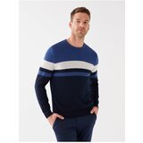 LC Waikiki Crew Neck Long Sleeve Color Block Men's Knitwear Sweater Cene