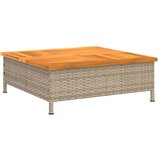  Vrtni stol bež 70 x 70 x 25 cm od ratana i bagremovog drva | shoptok.hr