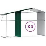  Vrtno spremište zeleno 277x365,5x179 cm od pocinčanog čelika | shoptok.hr