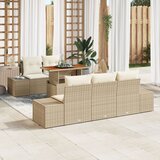 vidaXL set vrtnih sofa s jastučićima bež poli ratan Cijene