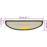  Prostirke za stepenice 10 kom 56x17x3 cm antracit poluokrugle | shoptok.hr