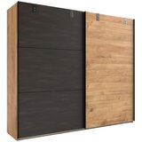 MID.YOU omara z drsnimi vrati, barve grafita, barve hrasta | Shoptok.si