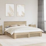  Krevetna konstrukcija s uzglavljem Sonoma hrast 180 x 200 cm | shoptok.hr